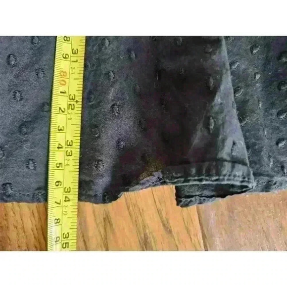 J Crew Eyelet Ruffle Midi Dress Womens 8 Black Square Neck Sleeveless Lined - Picture 3 of 5